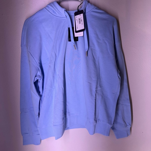 New Armani Exchange sweatshirt Light Blue Hoodie Mens medium - Picture 2 of 7